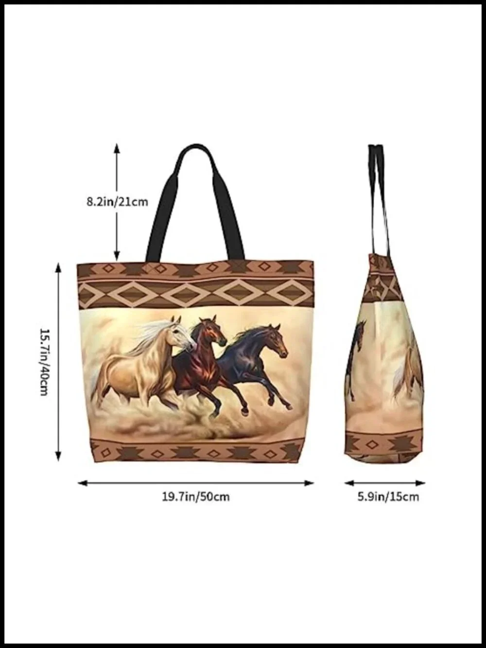 Large Tote Bag Reusable Grocery Shoulder Handbag Shopping Travel Work
